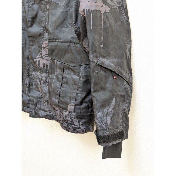 Quiksilver Travis Rice Jacket Boys' Sz 14 Black Gray Snowboarding - Picture 4 of 11